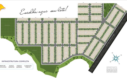 Com 760 lotes, Nova Três Lagoas III será lançado no próximo sábado Veja a localização dos lotes do mais novo empreendimento que será lançado no próximo sábado, dia 17 de março (Foto: Reprodução)