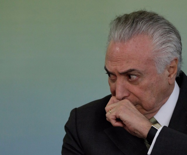 O presidente Michel Temer em cerimônia no Palácio do Planalto na última quinta (Foto: Ueslei Marcelino/Reuters)