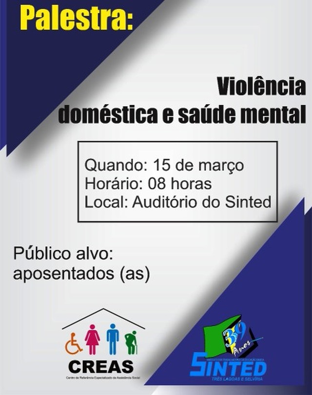 Três Lagoas promove palestra sobre violência e saúde mental (Foto: Divulgação)