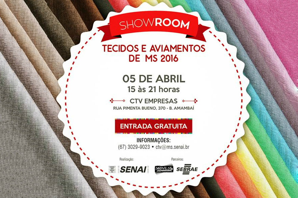 Senai da Capital e Sindivest promovem terça-feira showroom de tecidos. (Foto: Assessoria)