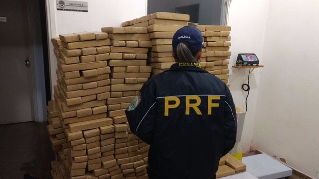 Em quatro anos de trabalho no estado, a PRF apreendeu 432 toneladas. (Foto: PRF/Divulgação)