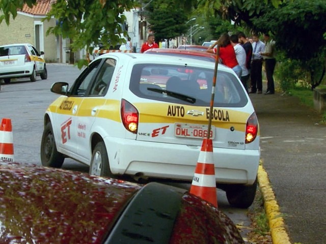 Baliza é o terror dos candidatos à CNH (Foto: Reprodução EPTV)