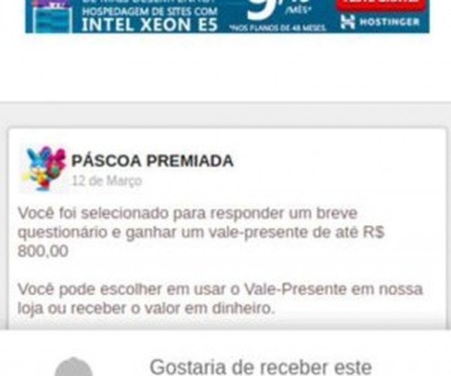 Falsas promoções de Páscoa no Whatsapp são iscas para golpistas (Foto: Correio do Estado)