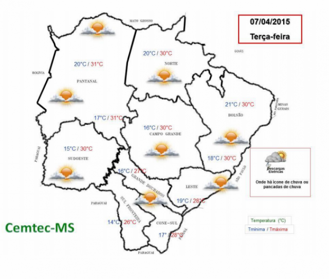 Temperaturas altas, sol forte e frio são as expectativas para os próximos dias no Estado A terça-feira será em grande parte ensolarada, no Estado. (Foto: Divulgação)