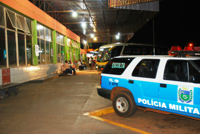 Terminal rodoviário da Motta, em Bataguassu, onde o assalto aconteceu ontem (Foto: Da Hora Bataguassu)