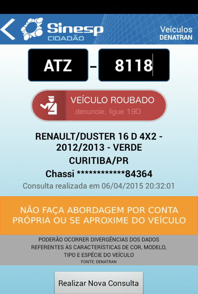 PRF e Civil de Água Clara apreendem mais de uma tonelada de maconha em carro roubado O Renault/Duster foi verificado que era um veículo roubado. (Foto: Divulgação)