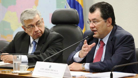 Ministro das Minas e energia, Eduardo Braga, na audiência da Comissão de Infraestrutura. (Foto:Divulgação/Agência Senado)