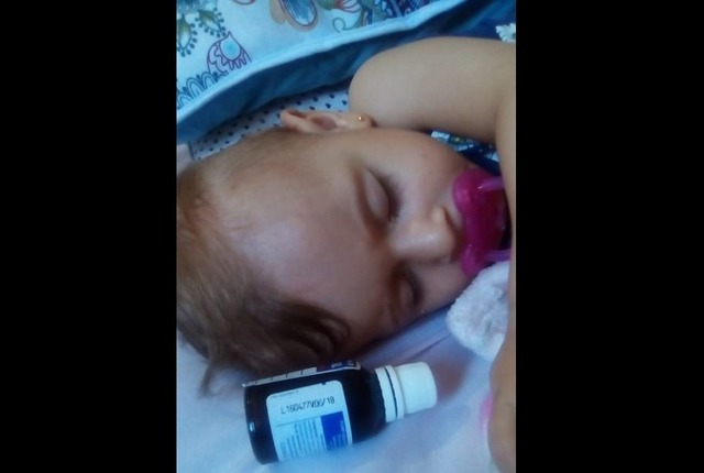 Júlia passou mal após tomar medicamento vencido fornecido pelo CIS de Castilho. Foto: Arquivo pessoal.