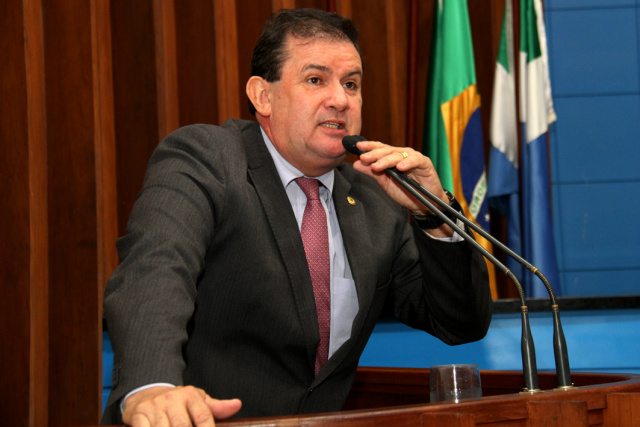 O deputado Eduardo Rocha na Assembleia Legislativa do MS nesta manhã (09). (Foto: Divulgação)