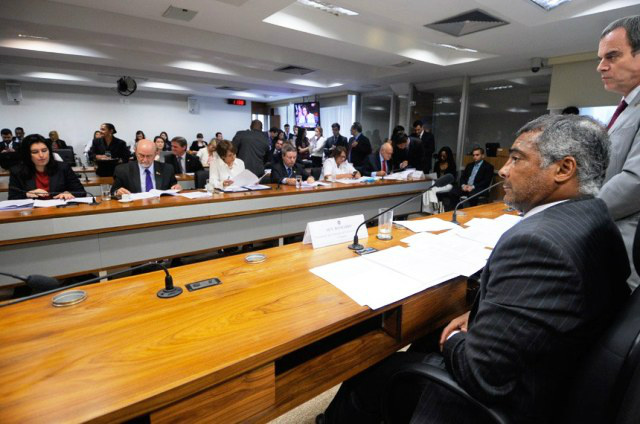 Reunião da Comissão de Educação (CE), presidida pelo senador Romário (PSD-RJ). (Foto:Divulgação/Agência Senado)