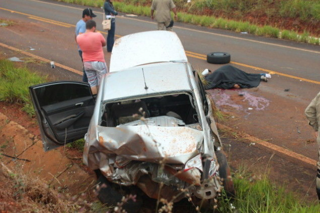 Acidente na BR-141 mata irmão de vereador Acidente ocorreu na altura do km 25 da MS-141. (Foto: Orisvaldo Sales/Portal do MS)
