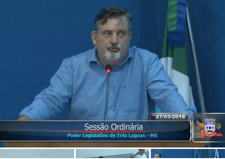 Empresários caloteados pela UFN3 vão à câmara em busca de apoio aos vereadores Empresário Charles Kipgen, usou tribuna para falar em nome dos empresários e da Associação Comercial e Industrial de Três Lagoas. (Foto: Ricardo Ojeda)
