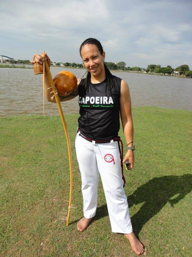 Contra Mestra Juliana, do Grupo Memória Capoeira (Foto: Arquivo Pessoal)