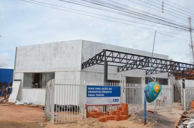 Obras da Unidade de Saúde do Bairro Santa Luzia estão em ritmo acelerado (Foto: Assessoria)