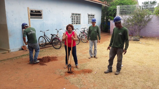 O CEI Nossa Senhora Aparecida com 50% das reforma e ampliação da cozinha concluídos, entre eles revestimento dos banheiros, contra piso e parte do telhado, partindo agora para a conclusão da parte elétrica (Foto:Assessoria)