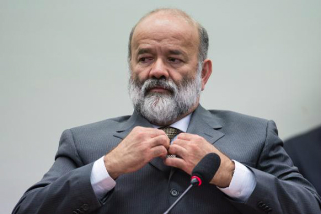 O tesoureiro do PT, João Vaccari Neto, em depoimento na CPI da Petrobras na semana passada (Foto: Agência Brasil)
