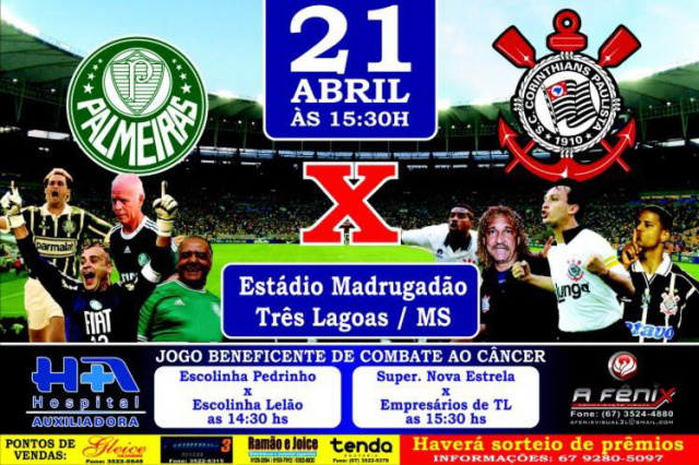 Corinthians x Palmeiras: Ingressos podem ser adquiridos por site A ação é beneficente ao combate ao câncer. (Foto: Divulgação)