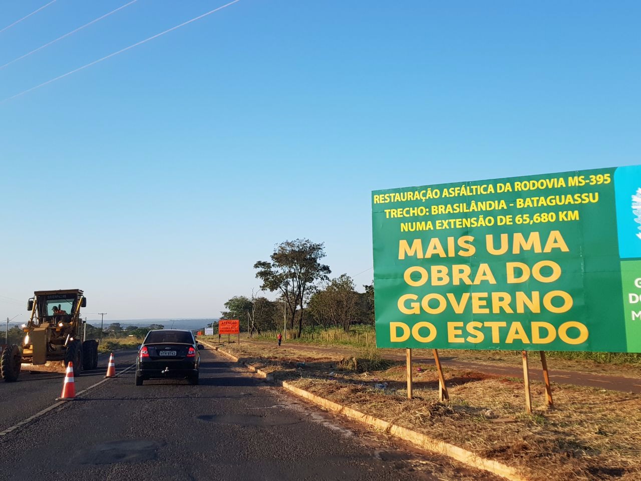 Azambuja lança restauração de trecho entre Brasilândia e Bataguassu Serão recuperados 65,680 quilômetros de via. (Fotos: Divulgação).