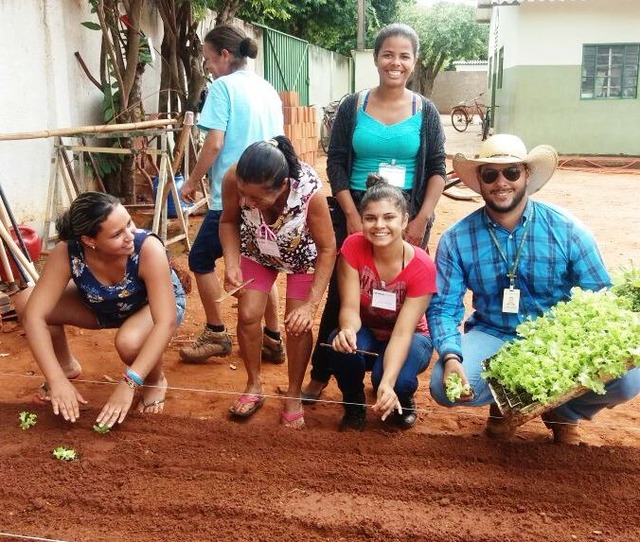 O material utilizado no curso de horta foram doados para a comunidade (Foto:Assessoria)