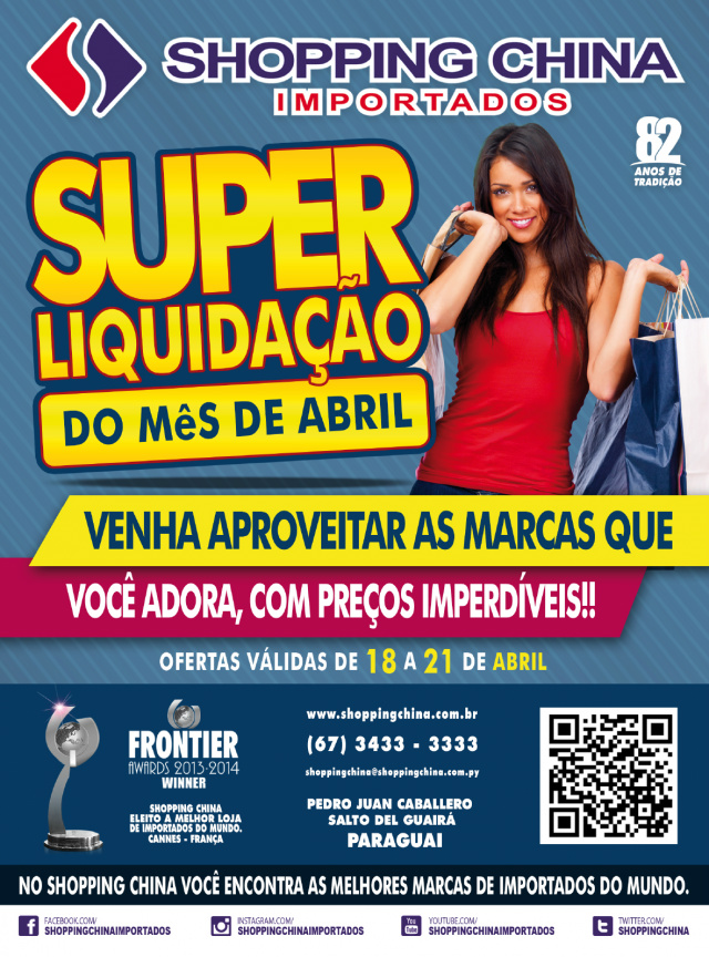 No feriadão de Tiradentes, Shopping China promove “mega liquidação”