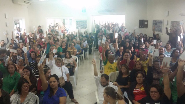 A decisão foi tomada em uma assembleia realizada na sede do Sindicato dos Trabalhadores em Educação (Sinted). (Foto: Divulgação)