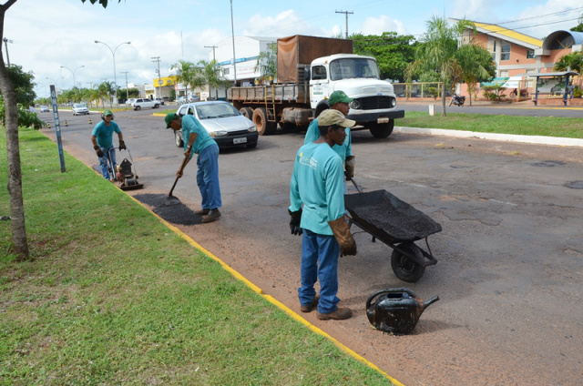 Dentre os locais atendidos pela recuperação asfáltica está o bairro Nossa Senhora Aparecida. (Foto: Divulgação)