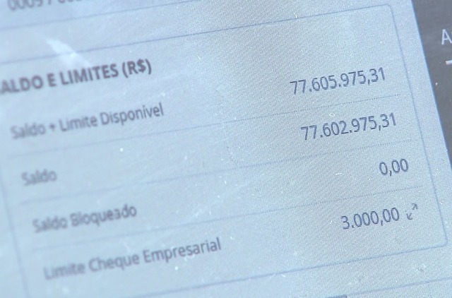 Banco erra e faz depósitos milionários em contas de clientes Banco depositou R$ 77,6 milhões por engano na conta de comerciante de Fazenda Rio Grande, no Paraná — Foto: Reprodução/RPC