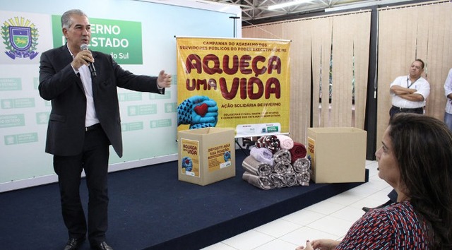 Com expectativa de participação recorde, Reinaldo Azambuja lança 4ª edição da Campanha do Agasalho Governador Reinaldo Azambuja. (Foto: Divulgação)