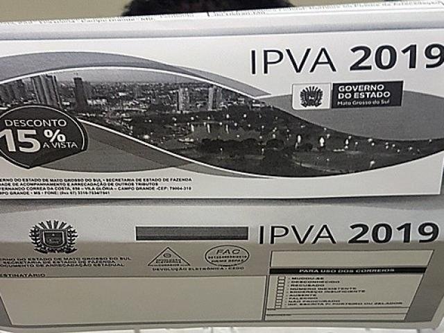 Governo publica edital confirmatório dos índices do IPVA 2019 Governo de MS emitiu 1,5 milhão de boletos do IPVA (Foto: Reprodução)