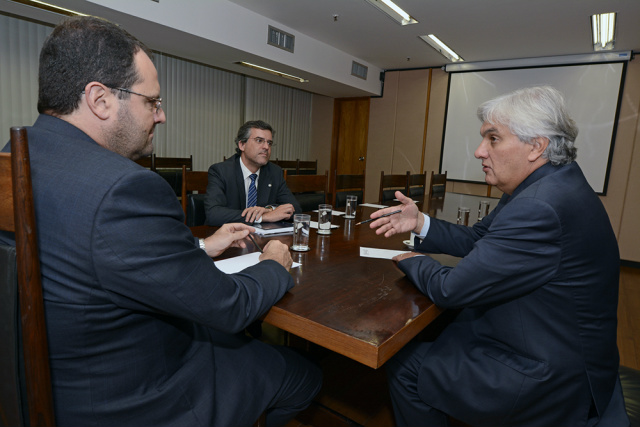 Delcídio conversou com o ministro do Planejamento sobre o pacote fiscal do governo. (Foto: Divulgação)