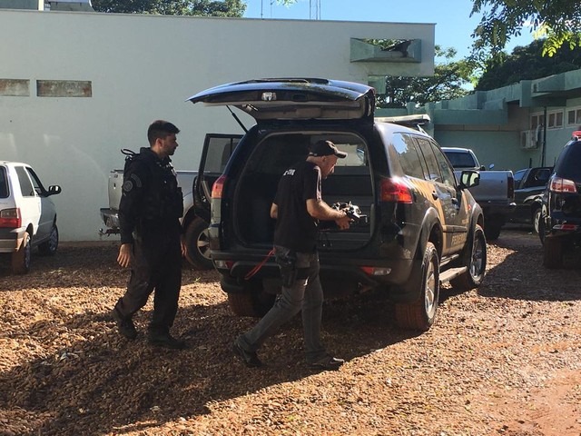 Policiais realizam mega operação contra o crime organizado em MS (Foto: Lia Freitas/TV Morena)