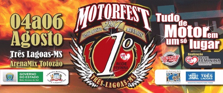 Motorfest começa nesta sexta em Três Lagoas; saiba o que vai rolar no evento (Arte: Divulgação).