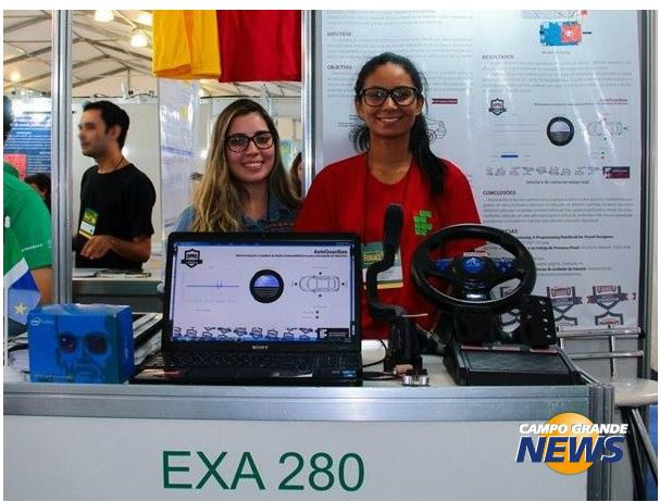Alunos de MS são selecionados para feira de ciências nos Estados Unidos As estudantes selecionadas apresentarão o projeto AutoGuardian (Foto: Divulgação)