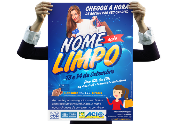 Ação do PROCON e da Associação Comercial vai ajudar endividados a limpar o nome em Três Lagoas O serviço será fornecido de forma gratuita (Foto/Assessoria)