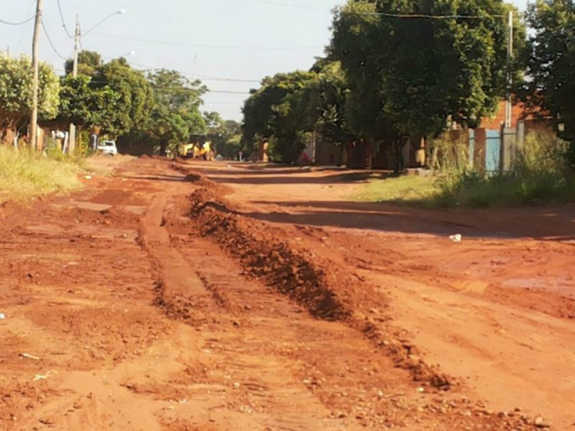 Alguns lugares receberam terraplanagem pelo DITS. (Foto: Assessoria) 