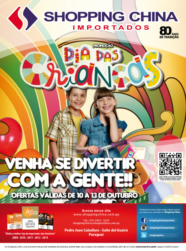 Crianças terão promoção especial no Shopping China