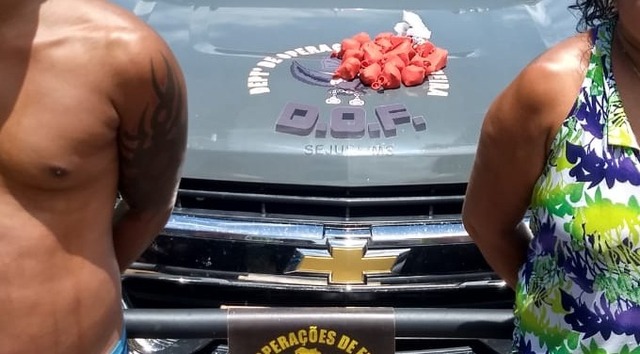 DOF prende casal com drogas em Nova Andradina As prisões ocorreram durante uma abordagem do bloqueio policial para fiscalização na rodovia MS-473 (Foto:Assessoria)