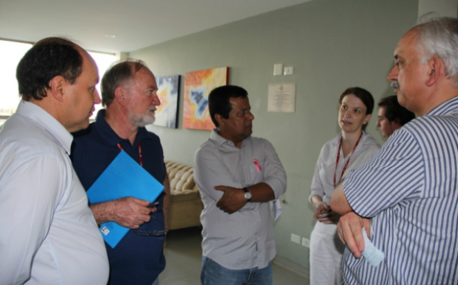 CPI da Saúde em MS visita Santa Casa da Capital O presidente da Santa Casa acompanhou a diligência e fez questão de mostrar o local, além de fornecer todas as informações solicitadas pelos parlamentares (Foto: Divulgação/Assecom)