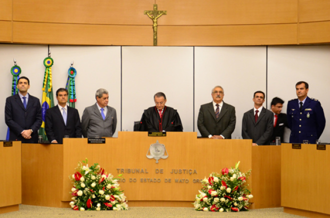 Governador prestigia posse de desembargador O evento aconteceu no Palácio da Justiça Desembargador Leão Neto do Carmo, no Parque dos Poderes (Foto: Kayke Niz)