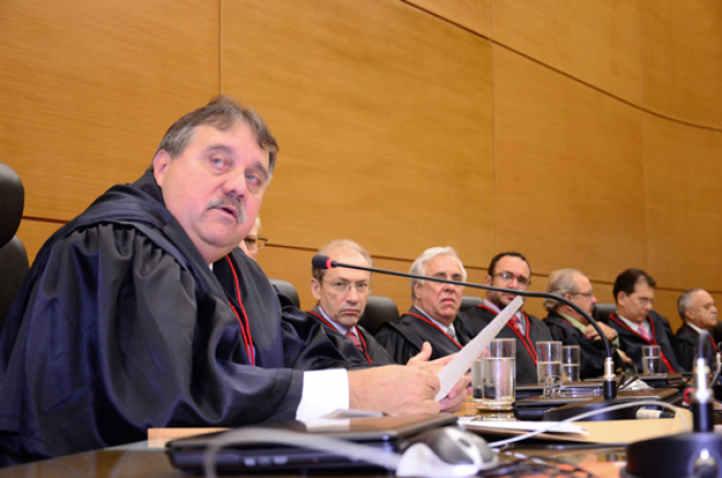 Governador prestigia posse de desembargador O novo desembargador Marcos José Brito Rodrigues (Foto: Kayke Niz)
