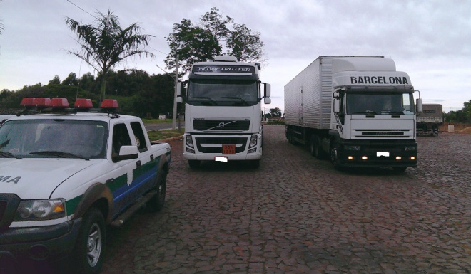 O produto saíra de Pinhais (PR) e iria para Cuiabá (MT) (Foto: Divulgação/PMA)