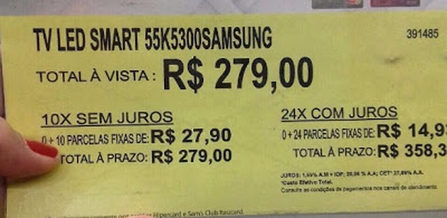 Loja coloca TV de 55" à venda por apenas R$ 279 e causa confusão Uma equipe do Procon (Programa de Proteção e Defesa do Consumidor) de Natal foi ao local na manhã de sábado na tentativa de resolver a questão (UOL)