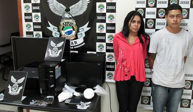 DENAR prende casal acusado de comandar tráfico na capital Policiais civis da DENAR investigavam o casal há meses (Foto: Divulgação/PC MS)