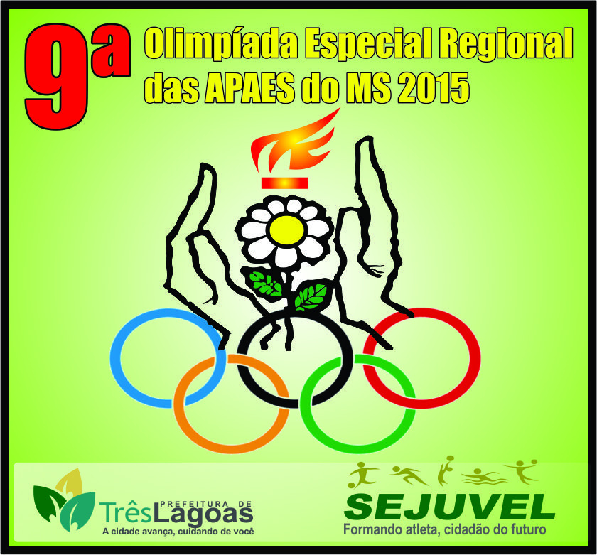 Três Lagoas sediará a IX Olimpíada Especial Regional das Apaes do Mato Grosso do Sul nesta quinta-feira Logo da IX Olimpíada Especial Regional das Apaes do Mato Grosso do Sul. (Foto: Assessoria)