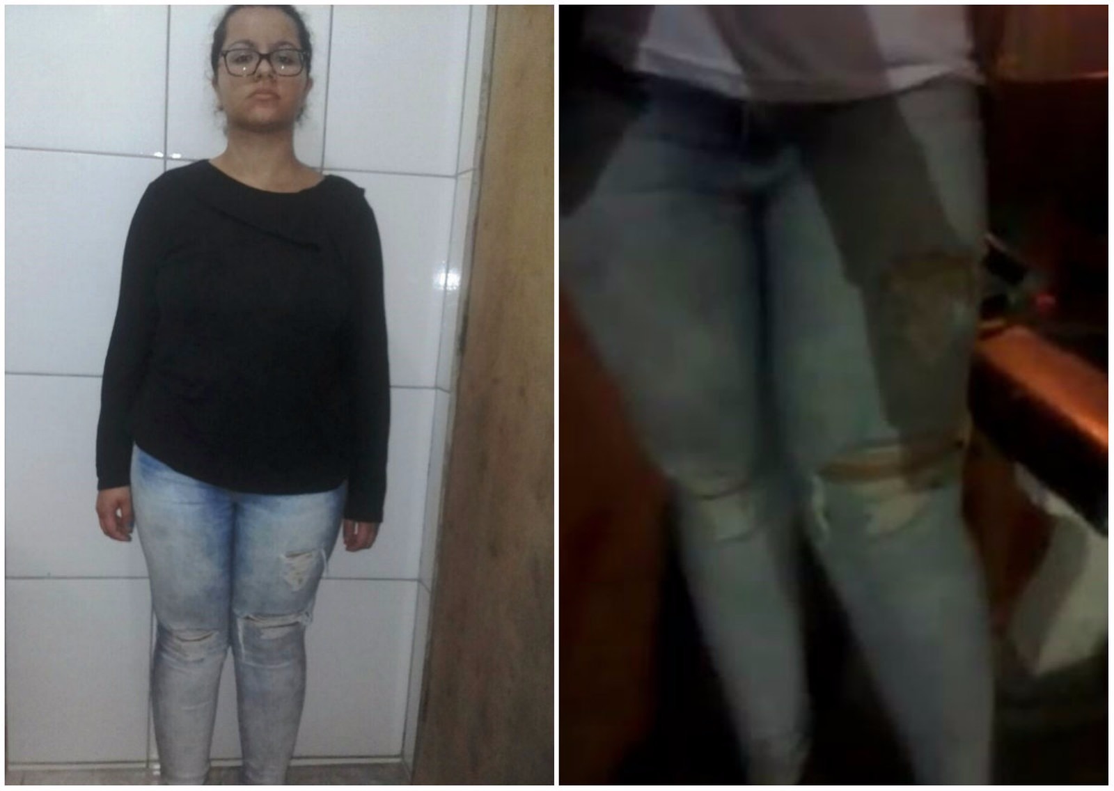 Aluna é impedida de ver aula por calça estar rasgada Estudante é proibida de assistir aula por estar com calça rasgada em Américo Brasiliense (Foto: Arquivo Pessoal)