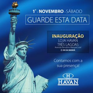 Convite para a inauguração da loja enviada ao Perfil News 