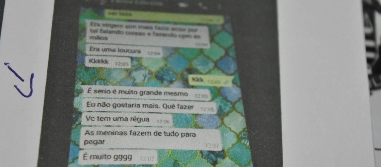 Polícia prende pastor suspeito de estupro e assédio a adolescentes Adolescente entregaram as mensagens para a polícia (Foto: Divulgação/Polícia Civil)