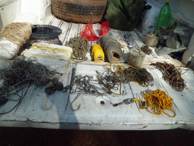 Um pescador, residente em Piracicaba (SP) assumiu ser o proprietário dos petrechos ilegais (Foto: Divulgação/Assecom)