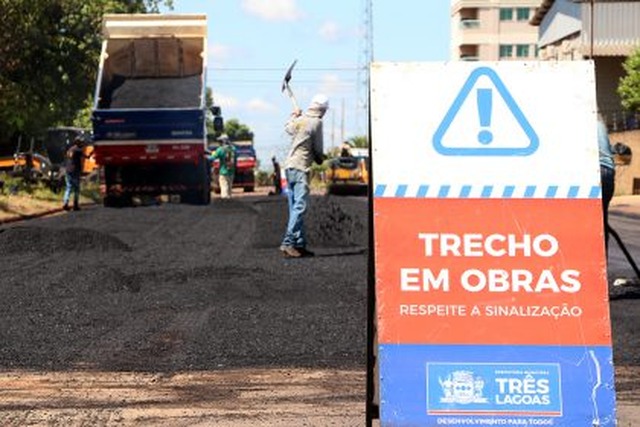 Mais um recapeamento é realizado com recursos próprios da Prefeitura de Três Lagoas