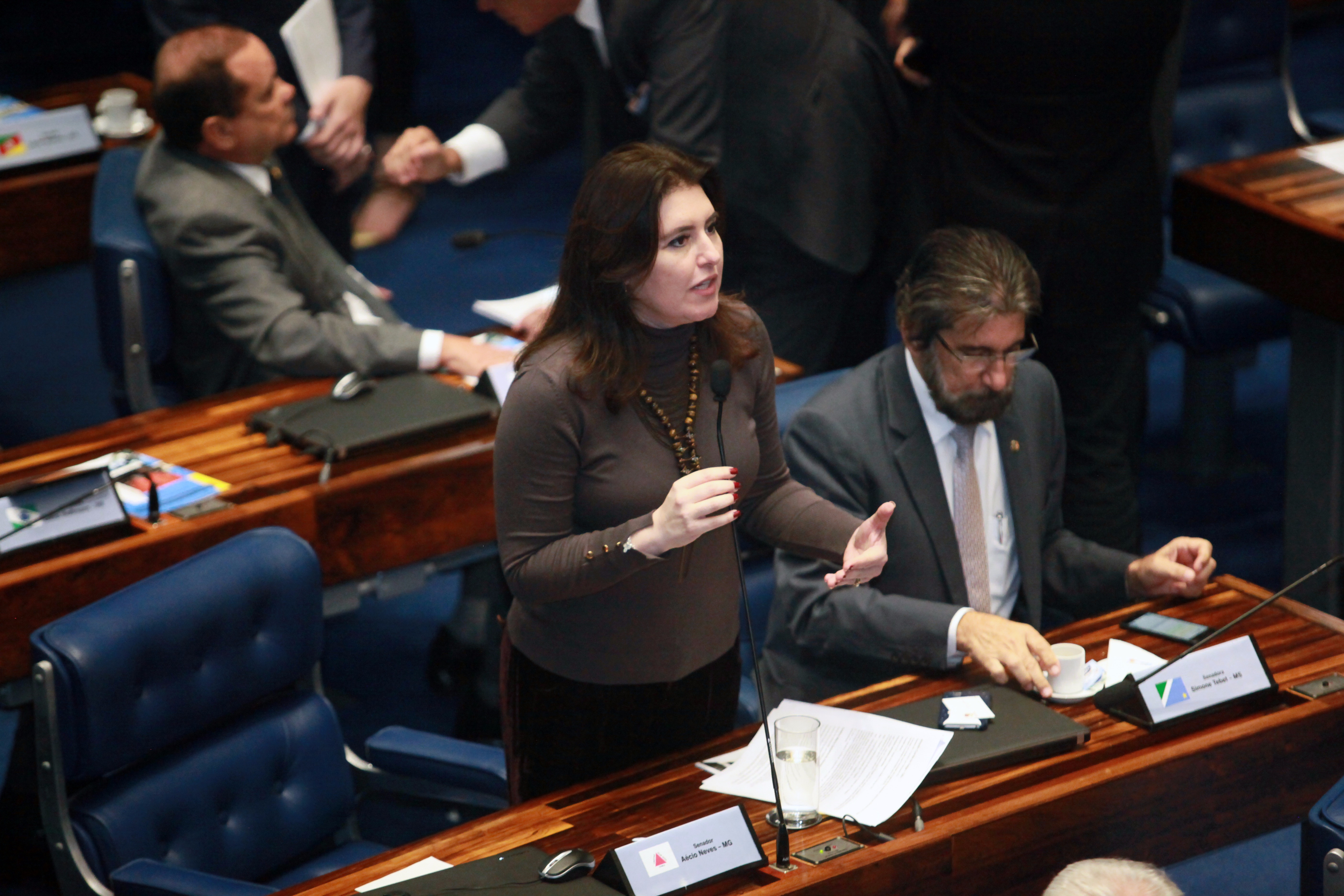 Simone Tebet apresenta voto de pesar pela morte de Pedrossian Simone Tebet apresenta voto de pesar pela morte de Pedrossian. (Foto: Assessoria).